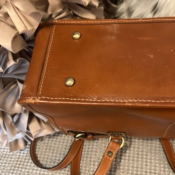 Patricia Nash Tan Light Cognac Brown Leather Olivenzia Tote Bag - Picture 6 of 16